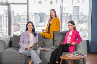 Reserve Bank of India (RBI) governor Shaktikanta Das (C) arrives along with deputy governors to address a press conference in Mumbai on August 10, 2023. - India"s central bank again left interest rates unchanged on August 10 but warned that higher food prices, caused in part by extreme weather, had impacted household budgets and halted a downward inflation trend. Image: Indranil Mukherjee / AFP