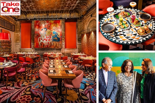 (from left)A view of the sprawling new Masala Zone, central London’s hottest restaurant launch this summer a table with street snacks and home style gravies Ranjit Mathrani, Camellia Panjabi and Namita Panjabi (from left)A view of the sprawling new Masala Zone, central London’s hottest restaurant launch this summer a table with street snacks and home style gravies Ranjit Mathrani, Camellia Panjabi and Namita Panjabi