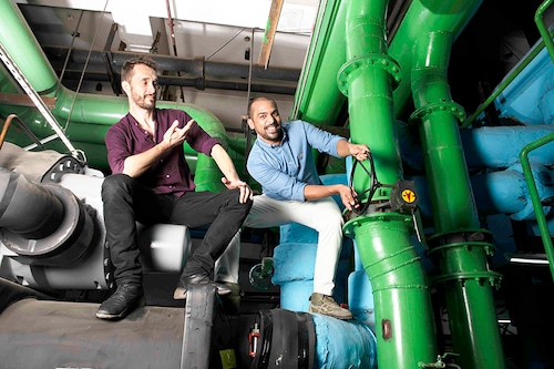 Arjun Gupta (right), co-founder and CEO of energy efficiency startup Smart Joules, along with Chief Product Officer Alex Loijos
Image: Amit Verma