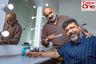 Rajat Tuli (left) and Rahul Anand, co-founders, Ustraa, an online brand offering men"s grooming products.
Image: Madhu Kapparath
