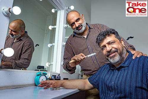 Rajat Tuli (left) and Rahul Anand, co-founders, Ustraa, an online brand offering men"s grooming products.
Image: Madhu Kapparath