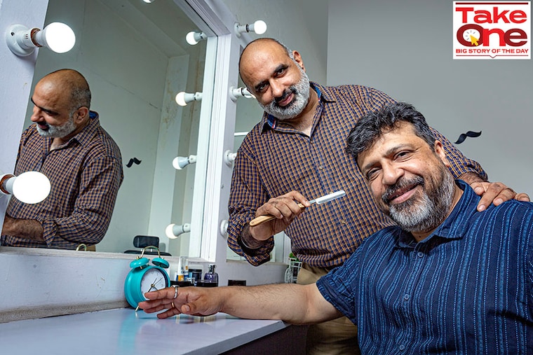 Rajat Tuli (left) and Rahul Anand, co-founders, Ustraa, an online brand offering men"s grooming products.
Image: Madhu Kapparath