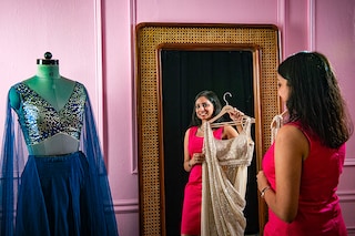 Shivani Poddar, Co-founder and CEO, FabAlley and Indya at her office studio in Noida. 16th August, 2023.
Image: Amit Verma