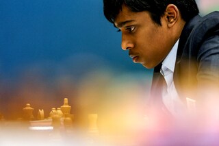A teen Super GM who"s just getting started, Rameshbabu Praggnanandhaa, dreams of becoming world champion. Image: Dean Mouhtaropoulos/Getty Images