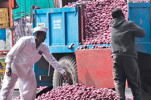 Traders in Nashik have also declared an indefinite strike. They said that the imposition of the tax would render Indian onions uncompetitive
Image: Getty Images Traders in Nashik have also declared an indefinite strike. They said that the imposition of the tax would render Indian onions uncompetitive
Image: Getty Images
