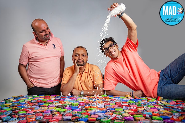 (L to R) Sanjay Jain, Director Manoj Dugar, Managing Director Ayush Dugar, Chief Marketing Officer Dugar Overseas, which markets German mint brand Impact Mints among other global fmcg brands in India.
Image: Madhu Kapparath