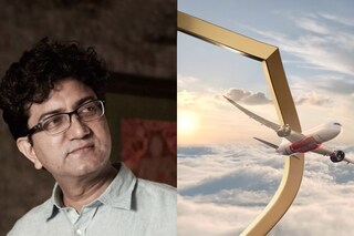 Prasoon Joshi (left) says that by blending emotion, innocence and magical realism, the film evocatively showcases the new identity of Air India. Every element of the film tries to communicate this, be it the story, the casting, the sound design or the music.