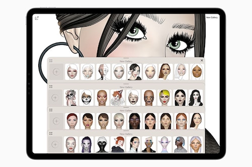 Prêt-à -Makeup is like a digital sketchpad for creating extremely realistic makeup looks.
Image: Courtesy of Apple Prêt-à -Makeup is like a digital sketchpad for creating extremely realistic makeup looks.
Image: Courtesy of Apple