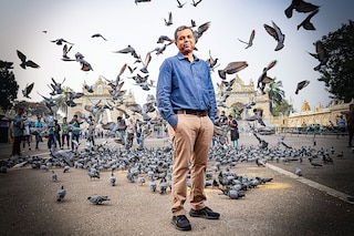 Chaitanya Ramalingegowda in front of the Balarama Jayarama Gate of the Mysore Palace in Mysuru
Image: Selvaprakash Lakshmanan for Forbes India