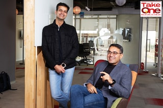 Rohit Bansal and Kunal Bahl (sitting), co-founders of early-stage venture capital firm Titan Capital. Image: Madhu Kapparath