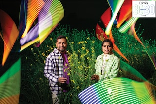 Harsh Agrawal and Nikita Tiwari of NEERX
Image: Madhu Kapparath light painting: Kapil Kashyap