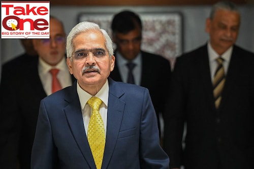 The Reserve Bank of India (RBI) Governor Shaktikanta Das arrives to address a press conference at the RBI head office in Mumbai on February 8, 2023. India"s central bank slowed the pace of interest rate hikes on February 8 but warned that core inflation in the world"s fifth-biggest economy remained stubbornly high.
Image: Punit Paranjpe / AFP The Reserve Bank of India (RBI) Governor Shaktikanta Das arrives to address a press conference at the RBI head office in Mumbai on February 8, 2023. India"s central bank slowed the pace of interest rate hikes on February 8 but warned that core inflation in the world"s fifth-biggest economy remained stubbornly high.
Image: Punit Paranjpe / AFP