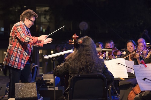 A file photo of conductor Nora Kroll-Rosenbaum .
Image: Rodin Eckenroth/Getty Images