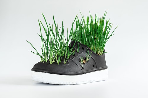 Sneakers are embracing new materials to forge a more sustainable future. Sneakers are embracing new materials to forge a more sustainable future.
Image: Shutterstock