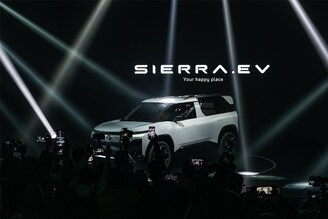 Vloggers and social media influencers live streaming the unveiling of Tata Sierra EV at India Auto Expo 2023 in Greater Noida, Uttar Pradesh, India on Wednesday, January 11, 2023. Sierra EV is Expected to go on sale by 2025.