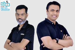Uttam Sen (left) and Apoorv Shaligram, co-founders of e-Trnl Energy