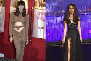 Emily Cooper or Wednesday Addams - who has the most influence on your wardrobe? Image: STEPHANE DE SAKUTIN / LISA O"CONNOR / AFP