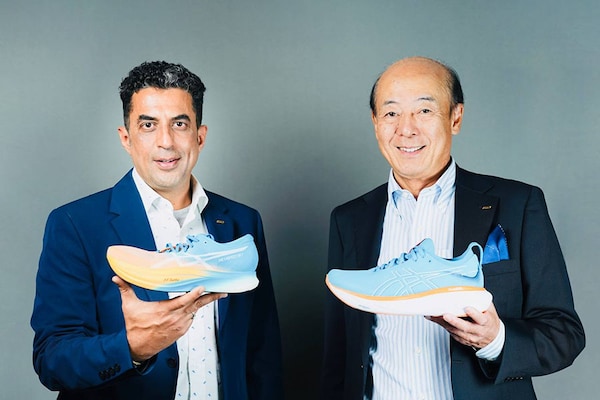 Rajat Khurana, managing director, Asics India and South Asia (left) and Yasuhito Hirota, president, CEO,  COO and representative director, Asics