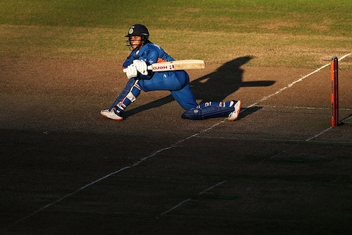(File)  Jemimah Rodrigues of Team India plays a shot during the Cricket T20 - Gold Medal match between Team Australia and Team India on day ten of the Birmingham 2022 Commonwealth Games at Edgbaston on August 07, 2022 on the Birmingham, England.  
Image: Ryan Pierse/Getty Images