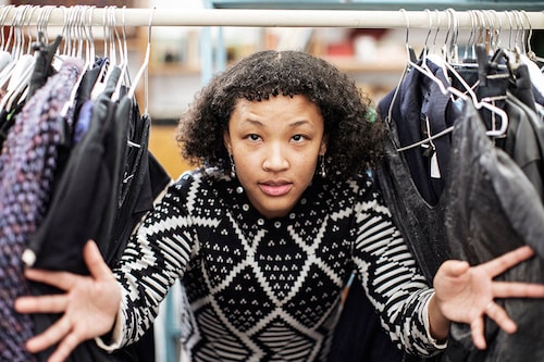 South African influencer Masego Morgan poses for a portrait at a Vintage shop in Simon"s Town. P
Image: Gianluigi Guercia/ AFP