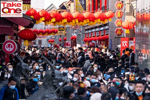 After three years, the 15-day spring festival—which started with Lunar New Year celebrations on January 22—is being celebrated without draconian Covid-19 restrictions in China, as the government ‘reopened’ the economy Image: VCG via Getty Images After three years, the 15-day spring festival—which started with Lunar New Year celebrations on January 22—is being celebrated without draconian Covid-19 restrictions in China, as the government ‘reopened’ the economy Image: VCG via Getty Images