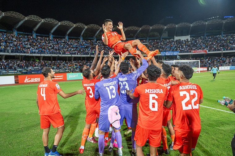The Indian football team clinched the SAFF Championships title for the record ninth time after beating Kuwait 5-4 in a tense penalty shootout on Tuesday.