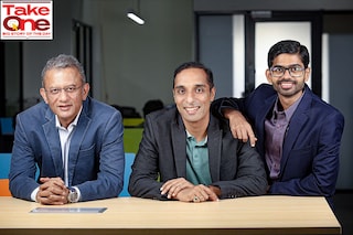 (From Left)Sameer Garde, CEO  Capillary Technologies, Aneesh Reddy and Anant Choubey, Co-founders, Capillary Technologies