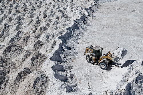 A lithium mining machine moves a salt by-product at the mine in the Atacama Desert in Salar de Atacama, Chili Image: Lucas Aguayo Araos/Anadolu Agency via Getty Images A lithium mining machine moves a salt by-product at the mine in the Atacama Desert in Salar de Atacama, Chili Image: Lucas Aguayo Araos/Anadolu Agency via Getty Images