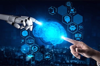 AlterEgo is a non-invasive, wearable, peripheral neural interface that allows users to “converse in natural language with machines, artificial intelligence (AI) assistants, services, and other people without any voice. Image: Shutterstock