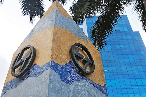 Larsen & Toubro has announced a Rs10,000 crore buyback at a maximum price of Rs3,000 per share.
Image: Shailesh Andrade/ Reuters Larsen & Toubro has announced a Rs10,000 crore buyback at a maximum price of Rs3,000 per share.
Image: Shailesh Andrade/ Reuters