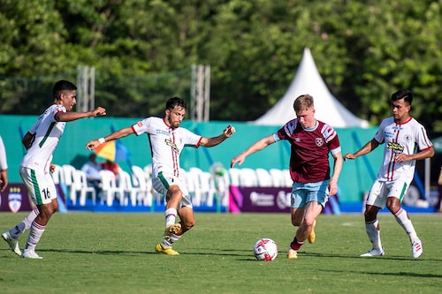 The under-21 teams of West Ham and ATK Mohun Bagan during the opening match of the Reliance Foundation presents Next Generation Cup that recently took place in Mumbai Image Courtesy: Reliance Foundation