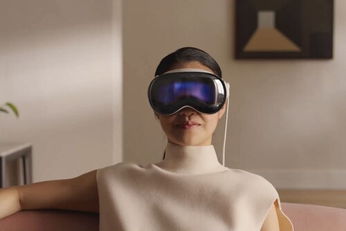 The new Apple headset has three-dimensional interface that users can control with their eyes, hands, and voice. Image: Apple The new Apple headset has three-dimensional interface that users can control with their eyes, hands, and voice. Image: Apple