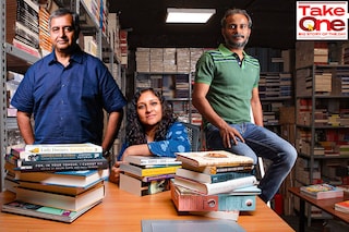 (From left) Gautam Padmanabhan, CEO of Westland who is now the business head of Westland Books at Pratilipi Karthika VK, publisher, Westland Ranjeet Pratap Singh, co-founder and CEO, Pratilipi