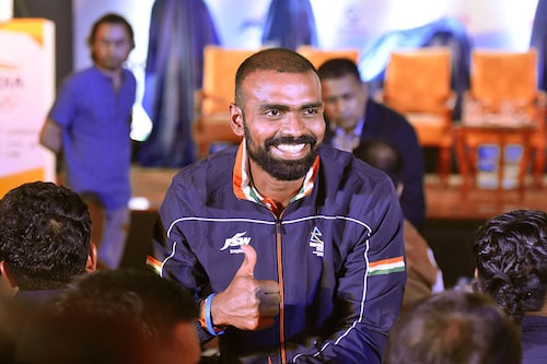 PR Sreejesh, goalkeeper and former captain of the Indian national men"s hockey team Image: Sonu Mehta/Hindustan Times via Getty Images