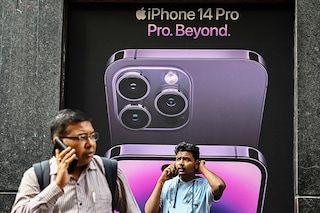 Apple iPhone exports from India hit a record Rs10,000 crore in May.
Image: Sankhadeep Banerjee/NurPhoto via Getty Images