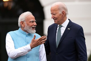 The Modi-Biden talks got busier, with a range of deals and alliances being announced. Image: Win McNamee/Getty Images