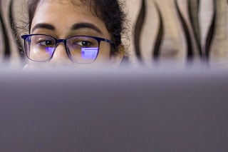 A Whitehat Jr. coding teacher provides an online class at her home in New Delhi, India.
Image: Anindito Mukherjee/Bloomberg via Getty Images