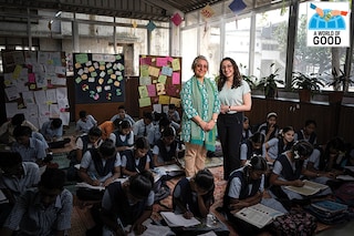 Left-Rati Forbes, director, Forbes Marshall head, Forbes Foundation with Riah Forbes, digital initatives, Forbes Marshall. Image: Neha Mithbawker for Forbes India