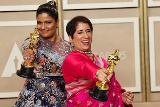 Director Kartiki Gonsalves (left) and producer Guneet Monga pose with the Oscar for Best Documentary Short Film for "The Elephant Whisperers" in the Oscars photo room at the 95th Academy Awards in Hollywood, Los Angeles, California, US The short film was inspired by the native wisdom of a mahout couple taking care of two abandoned elephant calves in Nilgiris, Tamil Nadu. In her winning speech, Gonsalves said, "I stand here today to speak for the sacred bond between us and our natural world, for the respect of indigenous communities, and empathy towards other living beings we share our space with, and finally for co-existence".