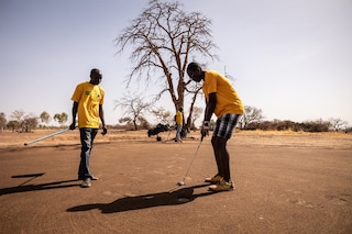 Founded in 1975, the Ouagadougou Golf Club boasts an 18-hole and two nine-hole courses—all certified by the French golf federation. Image: OLYMPIA DE MAISMONT / AFP