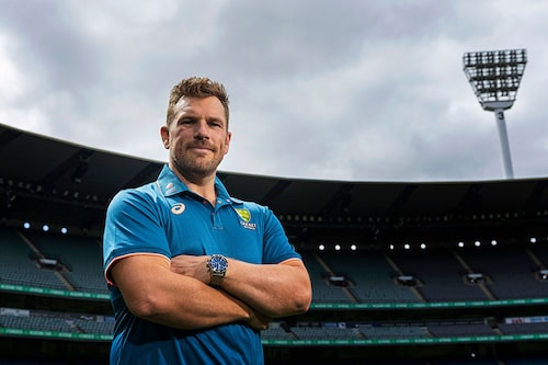 Aaron Finch poses for a photograph after announcing his retirement from international cricket during a press conference at Melbourne Cricket Ground on February 07, 2023, in Melbourne, Australia. Image: Daniel Pockett/Getty Images​ Aaron Finch poses for a photograph after announcing his retirement from international cricket during a press conference at Melbourne Cricket Ground on February 07, 2023, in Melbourne, Australia. Image: Daniel Pockett/Getty Images​