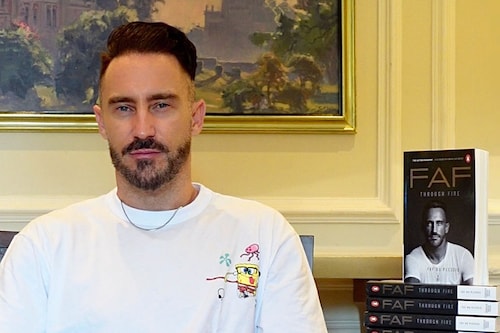 Former South African cricket captain Faf du Plessis talks about his equation with ex-RCB skipper Virat Kohli, his stint at the Chennai Super Kings (CSK)—his first IPL team—observing MS Dhoni at the franchise, and his biggest Test as captain Image Courtesy: Penguin Random House India