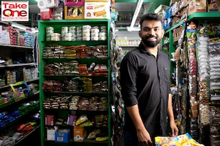 Rosbin P B, ONDC user and owner of Greenmart supermarket
Image: Selvaprakash Lakshmanan for Forbes India