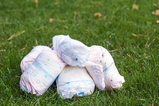 Used disposable diapers could be mixed with sand, gravel and other materials to make concrete and mortar.
Image: Shutterstock