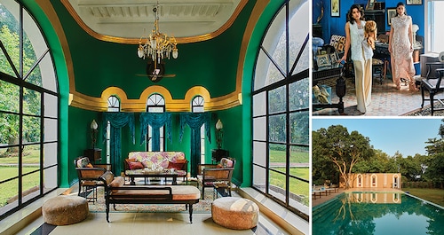 (Clockwise from left) The Belgadia Palace has 10 living areas, apart from 15 bedrooms as part of the homestay Akshita and
Mrinalika Bhanjdeo the swimming pool
Image: Courtesy The Belgadia (Clockwise from left) The Belgadia Palace has 10 living areas, apart from 15 bedrooms as part of the homestay Akshita and
Mrinalika Bhanjdeo the swimming pool
Image: Courtesy The Belgadia