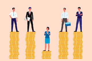 One recent estimate suggests that comparing differences in average annual pay globally, women earn 57 per cent of what men make.
Image: Shutterstock