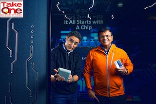 Anku Jain  (right), managing director of MediaTek India and Anuj Sidharth, Deputy Director, Marketing & Corporate Communications, MediaTek India Image: Madhu Kapparath