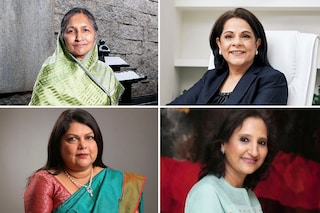 Clockwise from left - Savitri Jindal, Renuka Jagtiani, Rekha Jhunjhunwala, Falguni Nayar