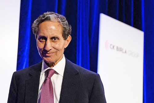 CK Birla, chairperson of Indian conglomerate CK Birla Group. 
Image: Eric Piermont/ AFP