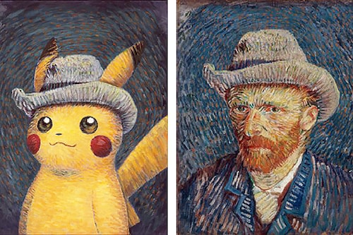 Floor 1 of the Van Gogh Museum houses six canvases combining the world of the Dutch painter with that of the Japanese franchise. 
Image: Â©2023 PokÃ©mon / Nintendo / Creatures / GAME FREAK. And Vincent van Gogh FoundationÂ©